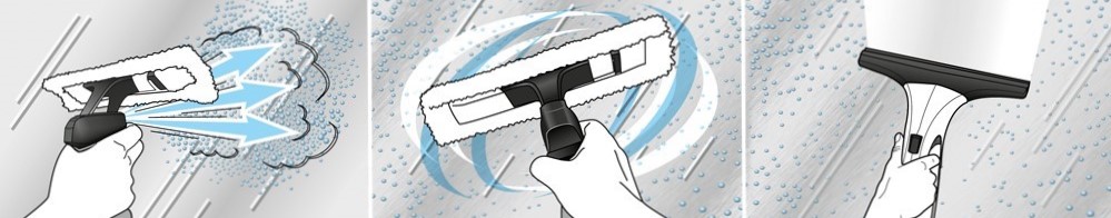 Instrukcja obrazkowa - Jak używać myjki do okien WV?